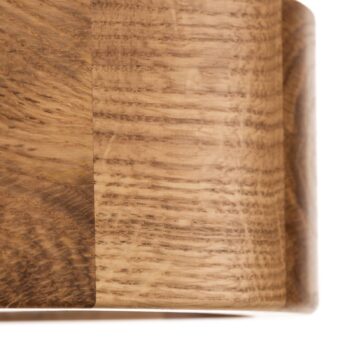 Stropné svietidlo Cleo DR275, IP54, Ø 27,5 cm, dubové drevo, E27