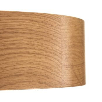 Stropné svietidlo Cleo DR375, IP54, Ø 37,5 cm, dubové drevo, E27