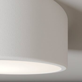 Stropné svietidlo Cleo, Ø 20 cm, IP20, biele, kov, E27