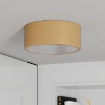 Stropné svietidlo Cleo, Ø 20 cm, IP20, zlatá farba, kov, E27