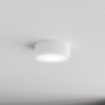Stropné svietidlo Cleo, Ø 20 cm, IP54, biela, kov, E27
