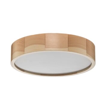 Stropné svietidlo Cleo, Ø 37,5 cm, 3 svetlá, borovicové drevo, E27