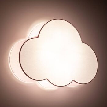 Stropné svietidlo Cloud, ružové, dĺžka 63 cm, textil, oblak, E27