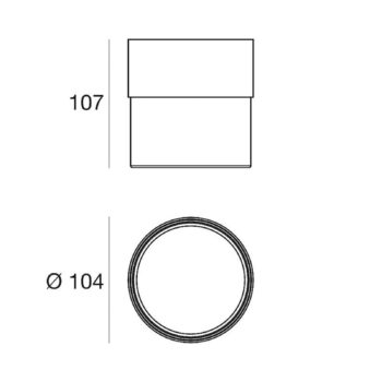 Stropné svietidlo Crumb LED, biele, Ø 10,4 cm, železo, sklo