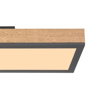 Stropné svietidlo Doro LED, dĺžka 60 cm, dub, drevo