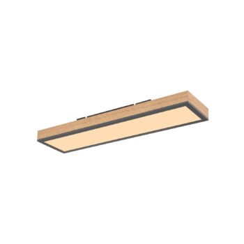 Stropné svietidlo Doro LED, dĺžka 60 cm, dub, drevo