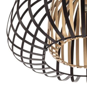 Stropné svietidlo Encinitos, čierna/mosadzná