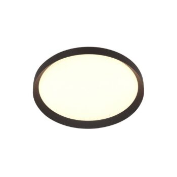 Stropné svietidlo Flady LED, čierne, Ø 40 cm, priame/nepriame