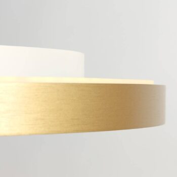 Stropné svietidlo Flady LED, zlatá farba, Ø 50 cm priame/nepriame