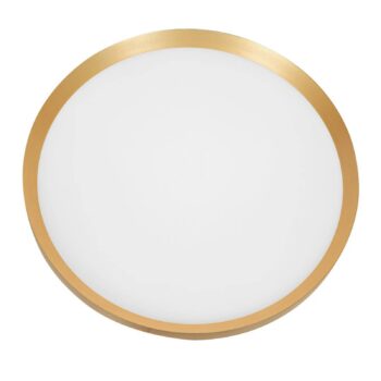 Stropné svietidlo Flady LED, zlatá farba, Ø 50 cm priame/nepriame