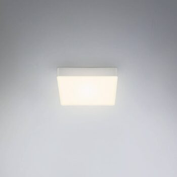Stropné svietidlo Flame LED, 15,7 x 15,7 cm, strieborná