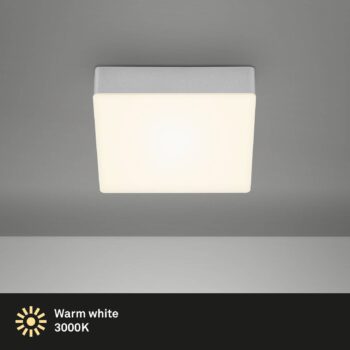 Stropné svietidlo Flame LED, 15,7 x 15,7 cm, strieborná