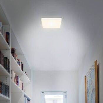 Stropné svietidlo Flame LED, 21,2 x 21,2 cm, biele