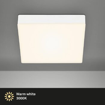 Stropné svietidlo Flame LED, 21,2 x 21,2 cm, biele