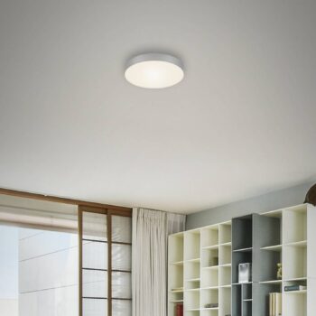 Stropné svietidlo Flame LED, Ø 15,7 cm, strieborná