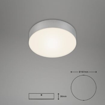 Stropné svietidlo Flame LED, Ø 15,7 cm, strieborná
