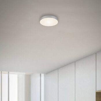Stropné svietidlo Flame LED, Ø 15,7 cm, strieborná