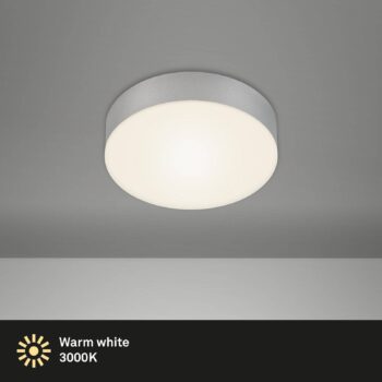 Stropné svietidlo Flame LED, Ø 15,7 cm, strieborná