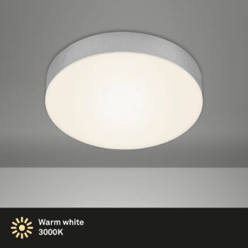 Stropné svietidlo Flame LED, Ø 21,2 cm, strieborná