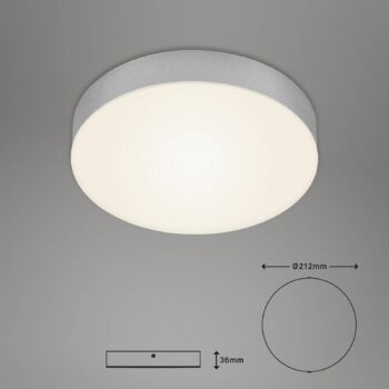 Stropné svietidlo Flame LED, Ø 21,2 cm, strieborná
