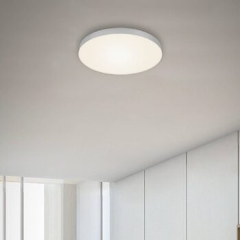 Stropné svietidlo Flame LED, Ø 28,7 cm, strieborná
