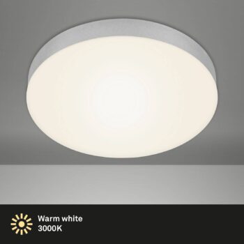 Stropné svietidlo Flame LED, Ø 28,7 cm, strieborná