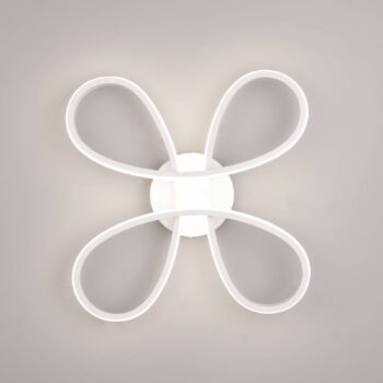 Stropné svietidlo Fly LED, matná biela, 4 000 K, 40 cm x 40 cm