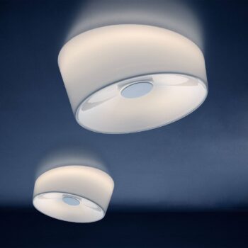 Stropné svietidlo Foscarini Lumiere G9, Ø 24 cm, biele