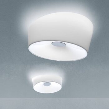Stropné svietidlo Foscarini Lumiere G9, Ø 24 cm, biele