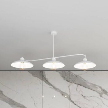 Stropné svietidlo Foster, 3-pl., 113 cm, biela, kov, E27