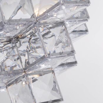 Stropné svietidlo Glacier, akrylové tienidlo číre