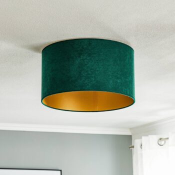 Stropné svietidlo Golden Roller Ø 40 cm tmavo zelená/zlatá