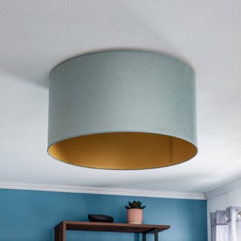 Stropné svietidlo Golden Roller Ø 60 cm mätovo zelená/zlatá