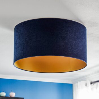 Stropné svietidlo Golden Roller Ø 60 cm tmavomodrá/zlatá
