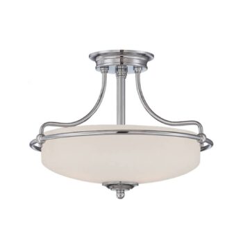 Stropné svietidlo Griffin s odstupom Ø 43 cm chróm