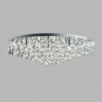 Stropné svietidlo Hanna chrómové sklenené krištáľové gule 80 cm