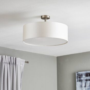 Stropné svietidlo Havanna baldachýn krémovo-biele