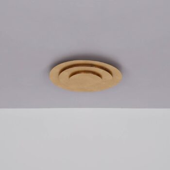 Stropné svietidlo Heda LED, Ø 35 cm, zlatá farba, kov