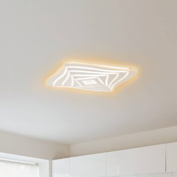 Stropné svietidlo Hero LED, biele, 50 x 50 cm, akryl, CCT, RGB