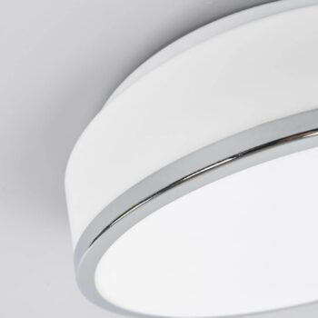 Stropné svietidlo IP44, Ø 28 cm, chróm