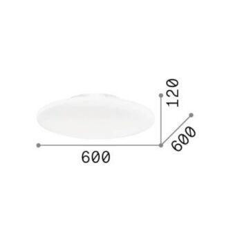 Stropné svietidlo Ideal Lux Smarties, opálové sklo, Ø 60 cm