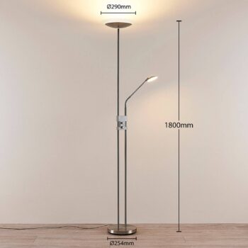 Stropné svietidlo Jonne LED s ramenom na čítanie, stmievateľné, okrúhle