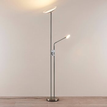 Stropné svietidlo Jonne LED s ramenom na čítanie, stmievateľné, okrúhle