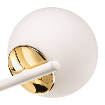 Stropné svietidlo Kiba, biela/zlatá, 4-plameňové