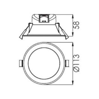 Stropné svietidlo LED Acrux, Ø 11 cm, čierne, CCT