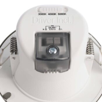 Stropné svietidlo LED Acrux, Ø 9 cm, čierne, CCT