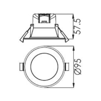 Stropné svietidlo LED Acrux, Ø 9 cm, čierne, CCT