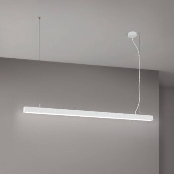 Stropné svietidlo LED Bounce, biele, dĺžka 113 cm, CCT, hliník
