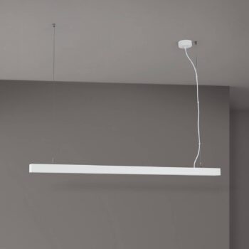 Stropné svietidlo LED Bounce, biele, dĺžka 113 cm, CCT, hliník