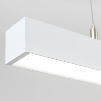 Stropné svietidlo LED Bounce, biele, dĺžka 113 cm, CCT, hliník
